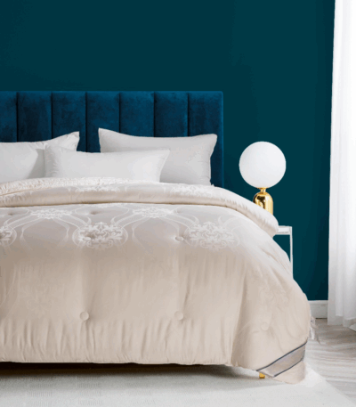 Πάπλωμα υποαλλεργικό απο 30% Βαμβάκι, 70% Lyocell με Jacquard 220 x 240 για κρεβάτι διπλό και υπέρδιπλο 4 Seasons Collectionn