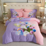 Παπλωματοθήκη Φανελένια Σετ 4 Τεμ. με Κατωσέντονο & 2 Μαξιλαροθήκες Bloomara – Υπέρδιπλο 220×240 εκ.