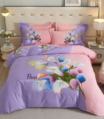 Παπλωματοθήκη Φανελένια Σετ 4 Τεμ. με Κατωσέντονο & 2 Μαξιλαροθήκες Bloomara – Υπέρδιπλο 220×240 εκ.