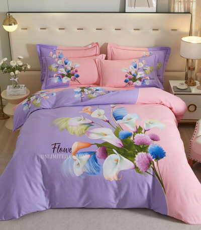 Παπλωματοθήκη Φανελένια Σετ 4 Τεμ. με Κατωσέντονο & 2 Μαξιλαροθήκες Bloomara – Υπέρδιπλο 220×240 εκ.