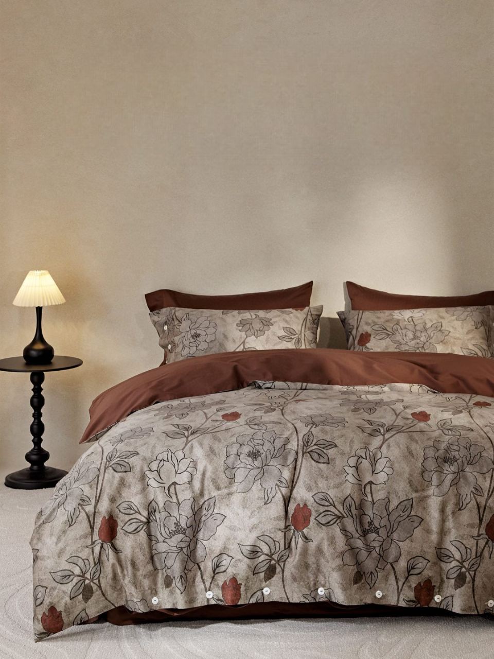 Παπλωματοθήκη Βαμβακοσατέν Σετ 4 Τεμ. με Κατωσέντονο & 2 Μαξιλαροθήκες Terra – Υπέρδιπλο 220×240 εκ.