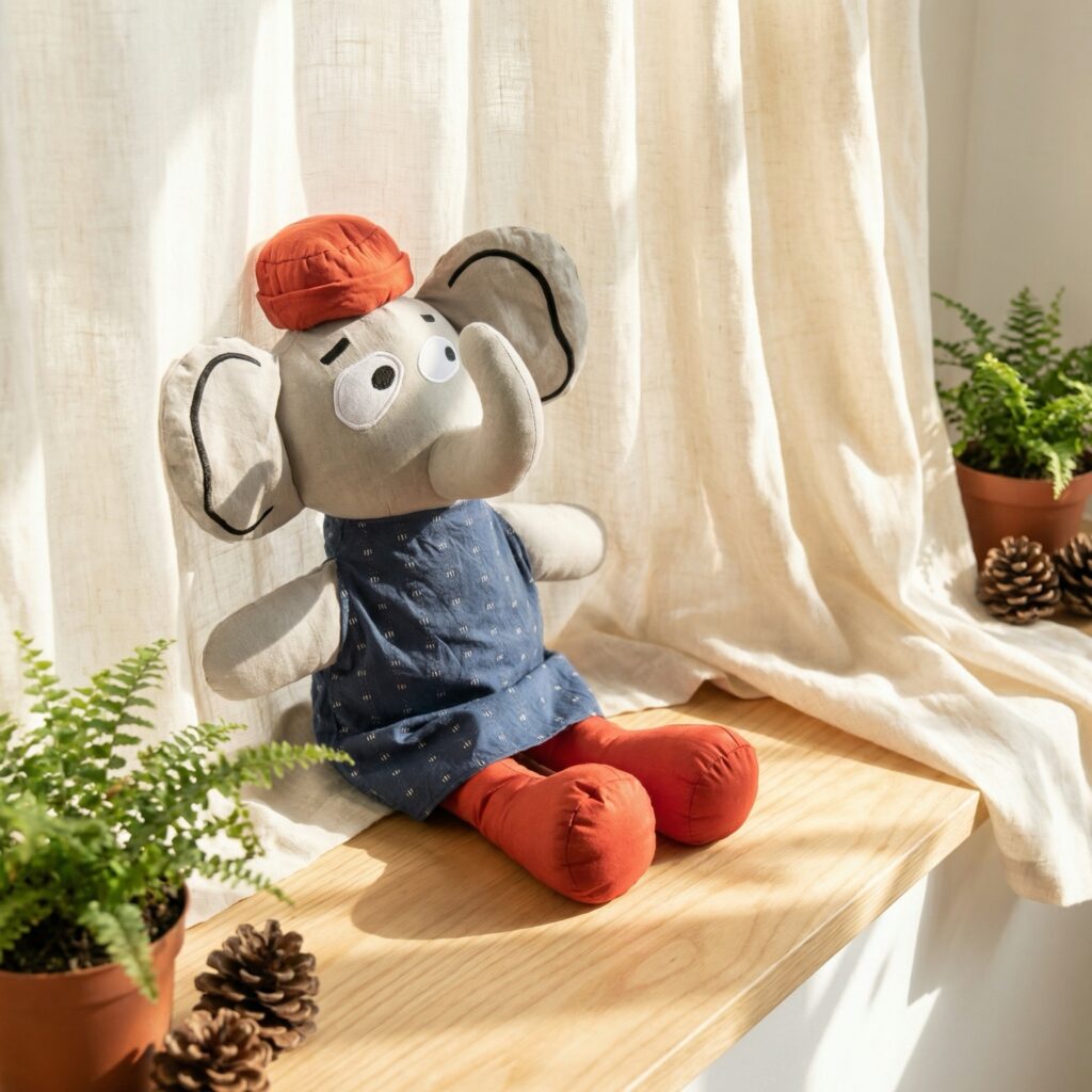 Felix the Elephant – Η Ζεστή Βαμβακερή Κούκλα Ελεφαντάκι - Συλλογή Cotton Tales (1)