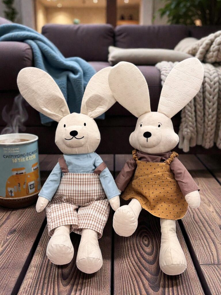 Lumi, Theo & Mira – Το Τρυφερό Τρίο από Βαμβακερές Κούκλες Λαγουδάκια – Συλλογή Cotton Tales