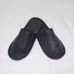 Σκούρες Γκρι Παντόφλες από Μαλακό Ύφασμα Non-Wooven