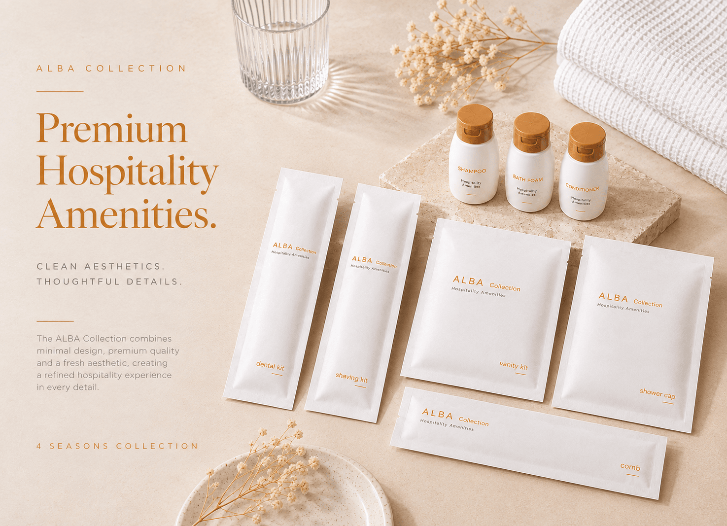 Hotel Amenities Kit Alba Collection by 4 Seasons Collection Image Hero